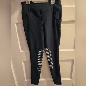 Black Leggings with White Polka Dots